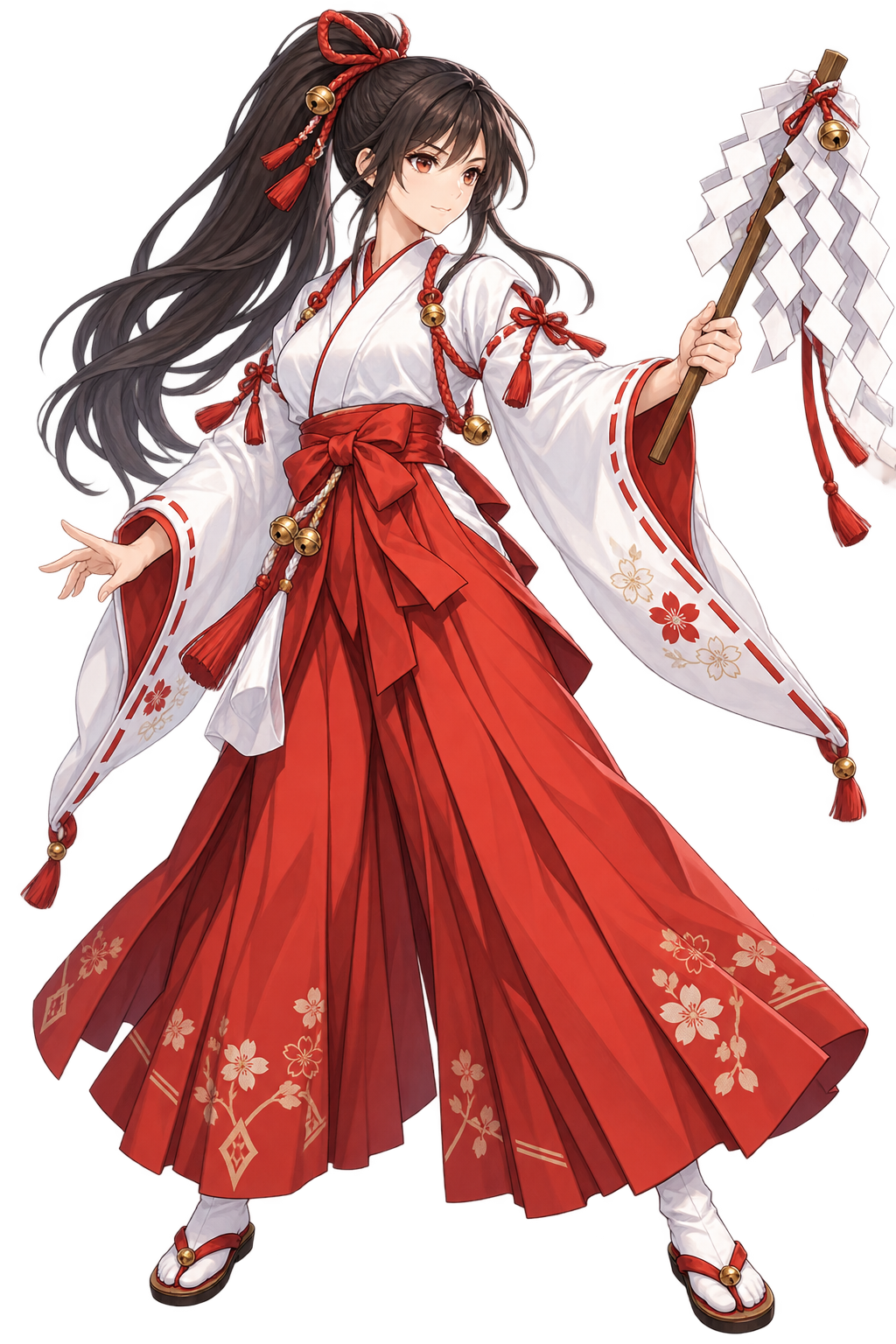 御幣を手にした旅の巫女
